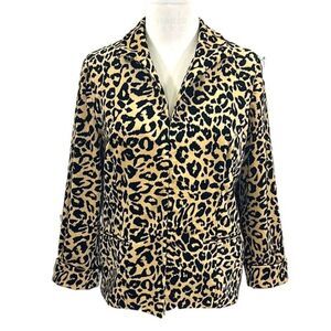 Chico’s Jacket Size 2 Leopard Print